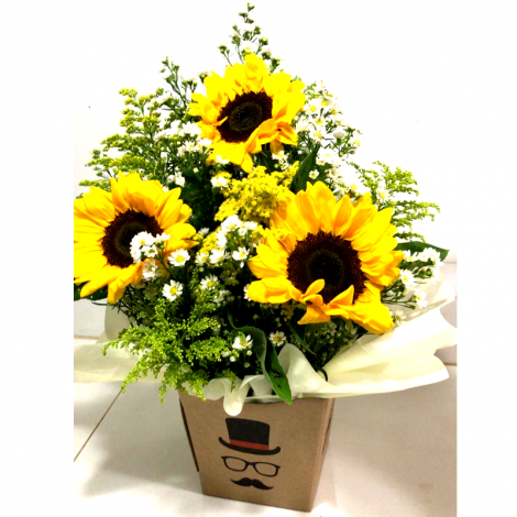Arranjo de girassol pai 