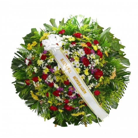 Coroa de Flores do Campo e rosas 