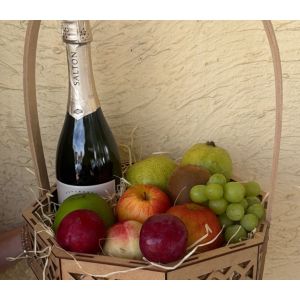 Cesta de Frutas e Espumante